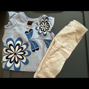 Tea Collection flowered top and bottoms
